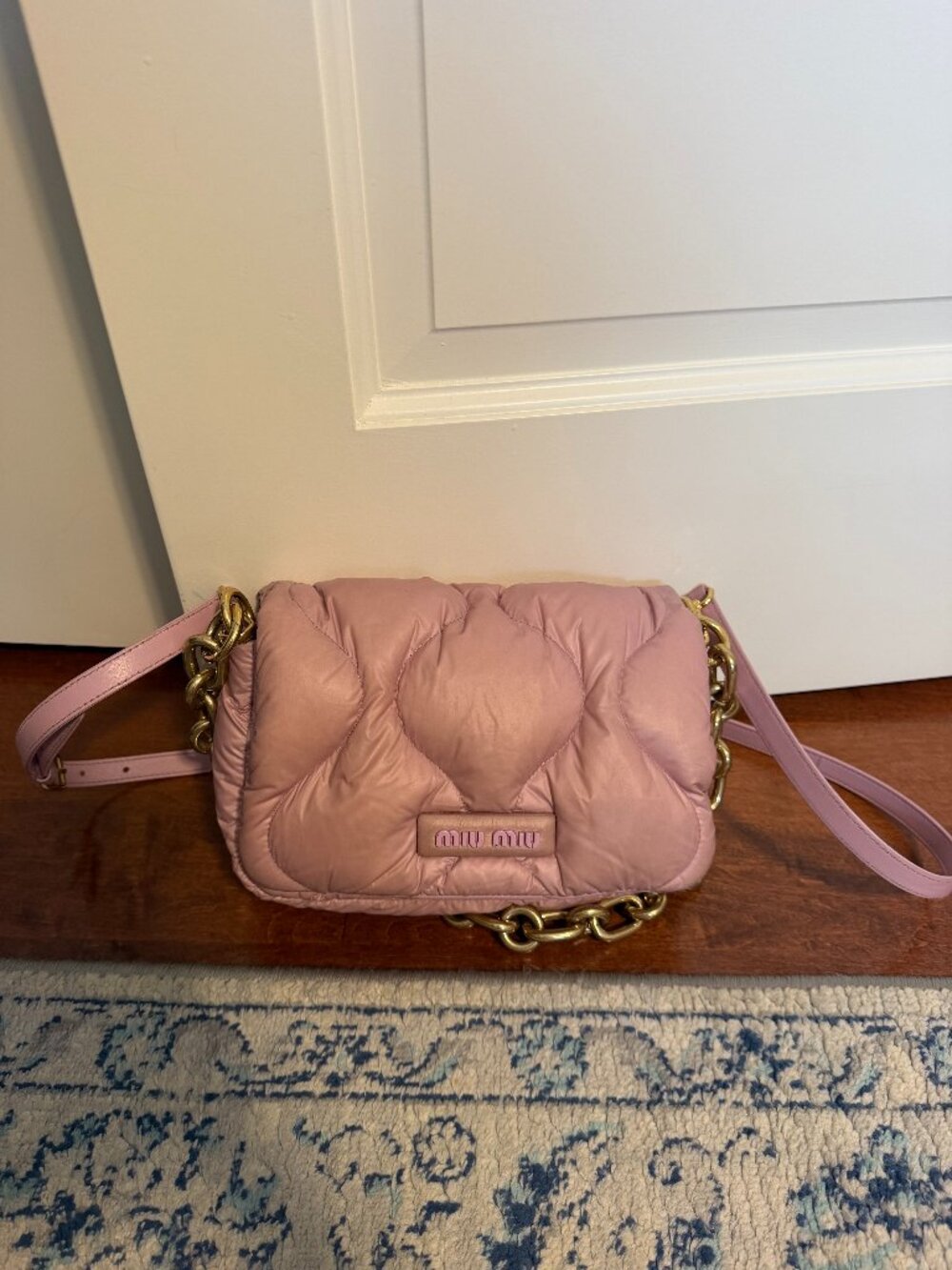 Miu Miu Padded Nylon Shoulder Bag Women